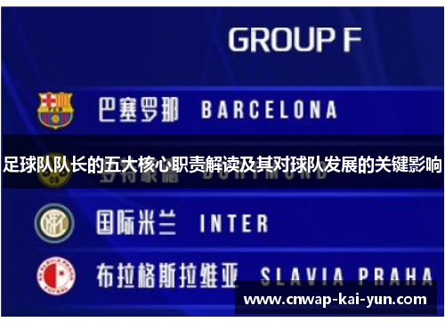 足球队队长的五大核心职责解读及其对球队发展的关键影响 足球队队长的五大核心职责解读及其对球队发展的关键影响